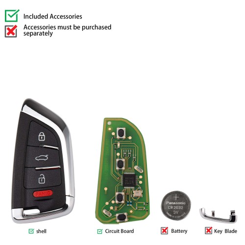 CG ZA02-4BMW DF Blade(4BTN) Smart Remote 5PCS