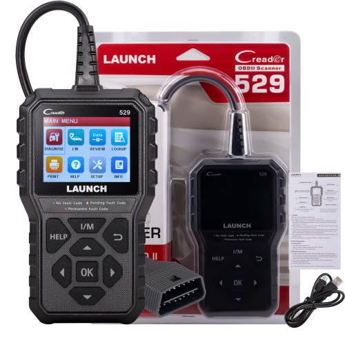 LAUNCH CR529 OBD2 Scanner Diagnostic Tool Code Reader Clear Codes I/M Readiness Freeze Frame Read VIN Code Automatically