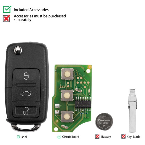 CG A01-3 B5 Type 3 Bouton Wire Remote 5PCS Fonctionne Avec CGDl K2 Programmeur