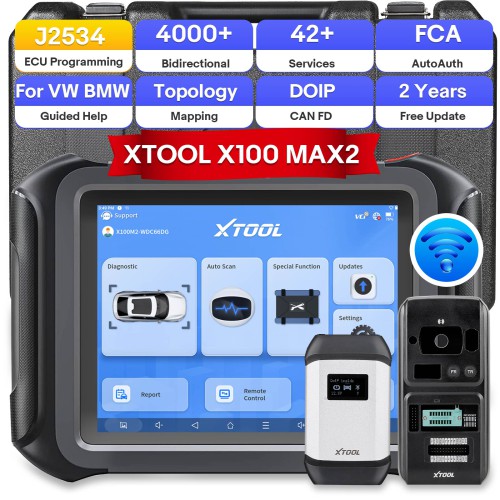 XTOOL X100 MAX2 OE-Level Diagnostic Scanner J2534 ECU Programming Topology Module Map FCA AutoAuth