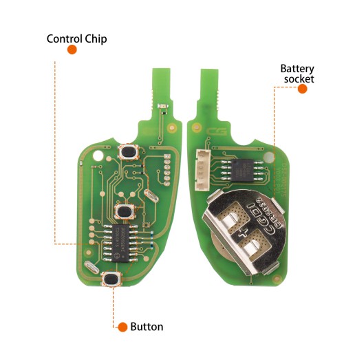 CG A11DS 3 Buttons Wire Remote 5pcs Used with CGDI K2 Remote Key Programmer