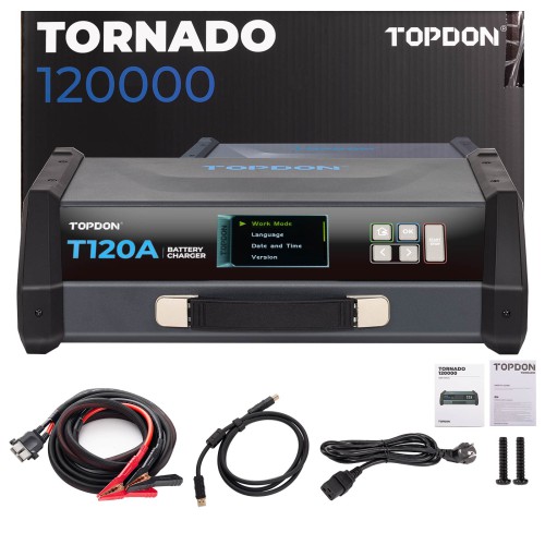 TOPDON T120A Stable Power Supply & 12V Battery Charger Cable Length: 5M