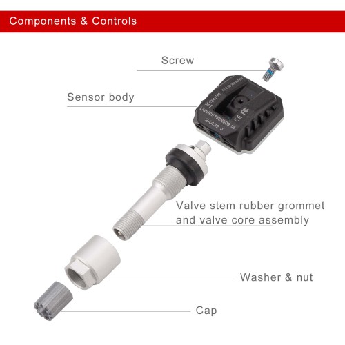 LAUNCH LTR-05 RF Sensor 315MHz & 433MHz Rubber
