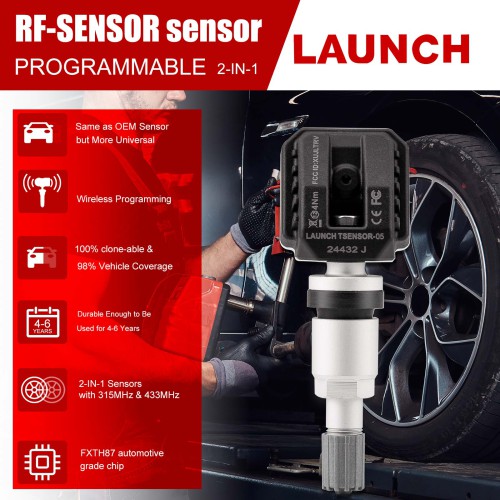 LAUNCH LTR-05 RF Sensor 315MHz & 433MHz Rubber