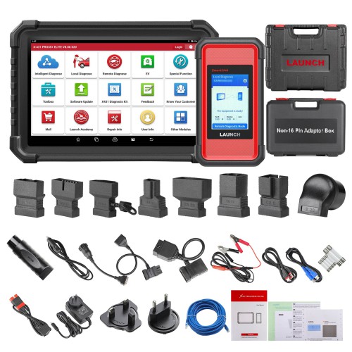 LAUNCH X431 PRO3S+ Elite GL Version J2534 Programming Scanner avec Smartlink 2.0 Online Coding, Topology Map, FCA SGW, D-PDU/CANFD/DoIP, 60+ Services