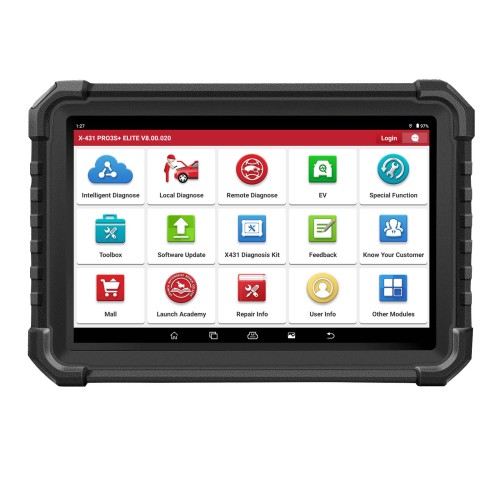 LAUNCH X431 PRO3S+ Elite GL Version J2534 Programming Scanner avec Smartlink 2.0 Online Coding, Topology Map, FCA SGW, D-PDU/CANFD/DoIP, 60+ Services