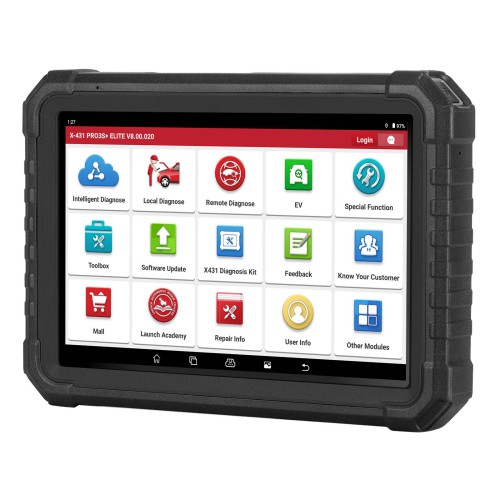 LAUNCH X431 PRO3S+ Elite GL Version J2534 Programming Scanner avec Smartlink 2.0 Online Coding, Topology Map, FCA SGW, D-PDU/CANFD/DoIP, 60+ Services