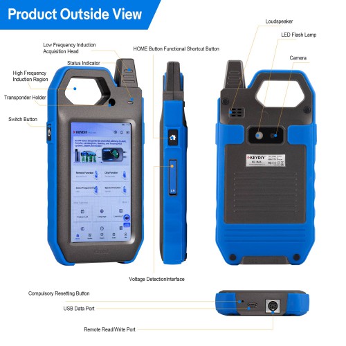 KD-MAX Android Smart Device Avec WiFi & Bluetooth Vérification de la Fréquence, Remote Génération, Remote Clonage, Chip Recognition Ajoute VW MQB49 5C