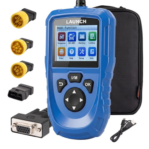 LAUNCH CR HD V2 Commercial Vehicle E-commerce Standard Configuration Supports HD OBD & EOBD  Fast Fault Code Reading/Clearing, Battery Check