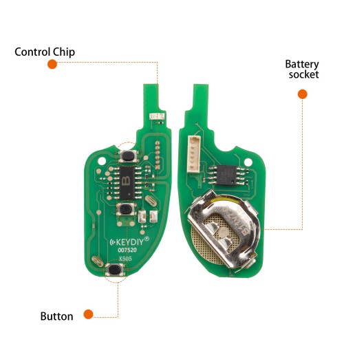KEYDIY KD B11-3 Universal Flip Remote Key 3 Buttons for PSA Type 5PCS