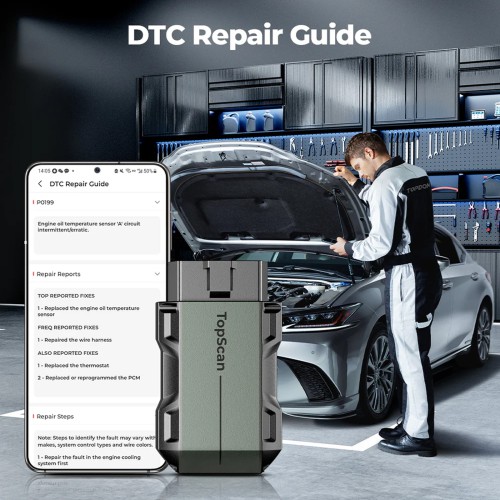 TOPDON TopScan Master Supports 10 OBD2 Testing Modes, 30 Service Functions, DoIP, 1 Year of Free Update & Warranty