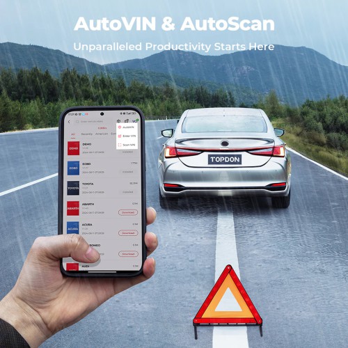 TOPDON TopScan Master Supports 10 OBD2 Testing Modes, 30 Service Functions, DoIP, 1 Year of Free Update & Warranty