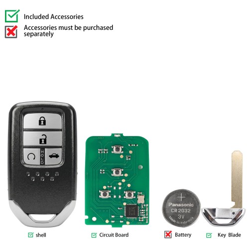 KEYDIY KD ZB10-4 Universal Smart Remote Key (Start) 4 Buttons for Honda Type 5PCS