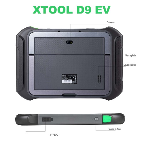XTOOL D9 EV Electric Vehicles Diagnostic Tablet Support DoIP and CAN-FD For Tesla For BYD With Battery Pack Detection