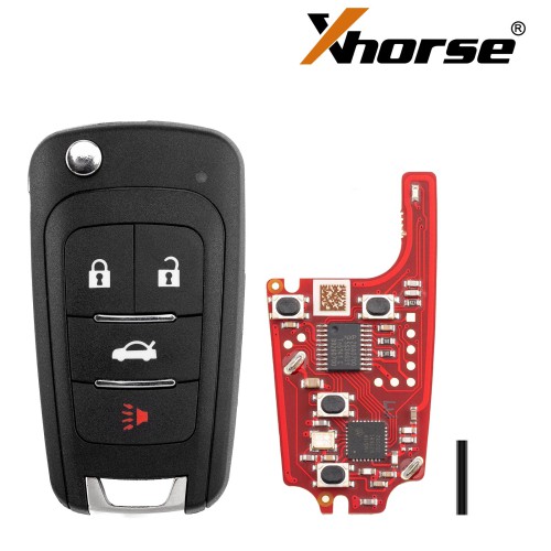 XHORSE XNBU21EN VVDI GM FLIP KEY TYPE WIRELESS UNIVERSEL REMOTE KEY 4 BOUTON 5PCS