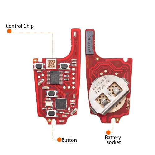 XHORSE XNBU21EN VVDI GM FLIP KEY TYPE WIRELESS UNIVERSEL REMOTE KEY 4 BOUTON 5PCS