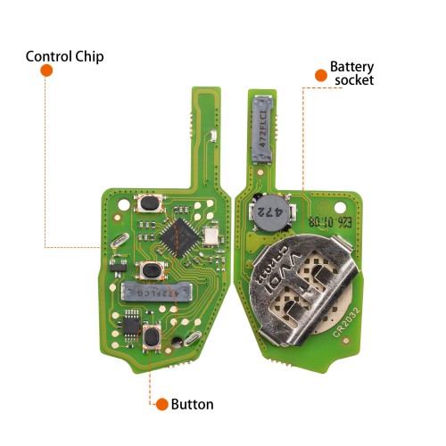 Xhorse XSDM04EN VW MQB Smart Proximité Remote Key 3 Boutons 5pcs