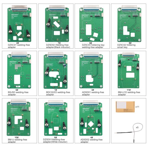 KEYDIY BMW BDC2 BDC3 BCP VAG MQB49 5C 5D Clamp Adaptateur Solder Free Circuit Board 11 Pieces Fonctionne Avec KD-X4/ KD MAX
