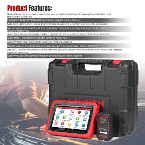 Launch X431 PROS V5.0 EU Version OBD Diagnostic Supporte ECU Coding/ IMMO Programmation De Clé