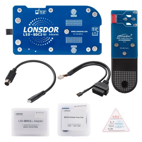 Lonsdor BDC2 Adapter & BDC3 Solder-free Clip, Used with Lonsdor K518, K518 PRO