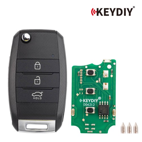 KEYDIY KD B19-3 Universal Flip Remote Key 3 Buttons for KIA Type 5PCS