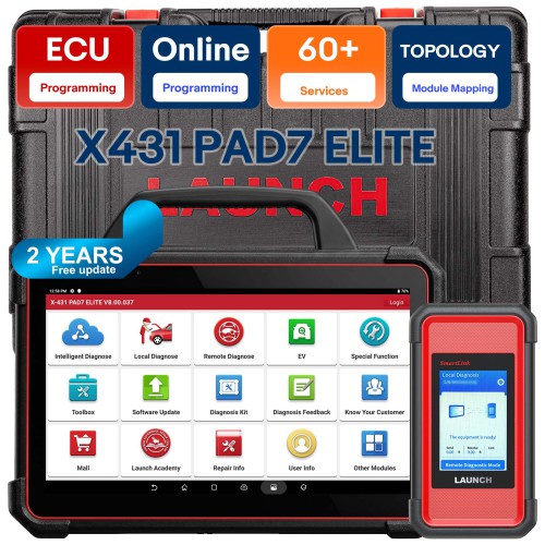Launch X431 PAD7 PAD VII Elite Avec Smartlink C VCI Diagnostic Appareil Supporte Codage et Programmation En Ligne