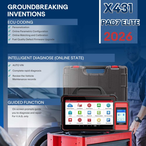 Launch X431 PAD7 PAD VII Elite Avec Smartlink C VCI Diagnostic Appareil Supporte Codage et Programmation En Ligne