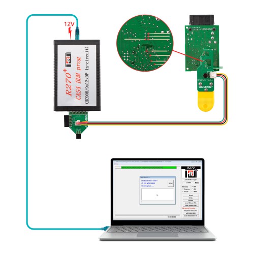 GODIAG BMWEWS-4.3 & 4.4 9S12(2L86D) for XPROG-M or AK90 or R270 Programmer