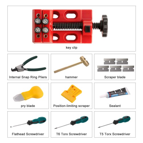 YANHUA Vtool -5C/5D Key Cutting Kits for Volkswagen, for Audi, and for Porsche 5C/5D Key Shells Easy Removal