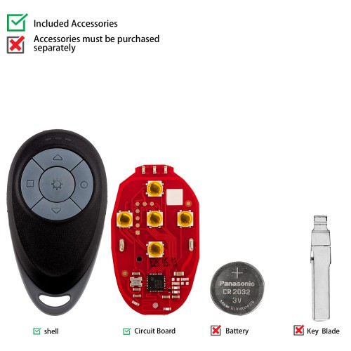 XHORSE XKGTF1EN VVDI All-In-One Garage Remote Control 3 Garage Doors Simultaneously 5PCS