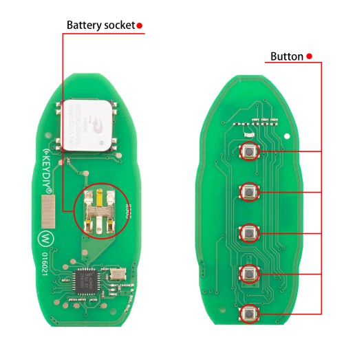 KEYDIY KD ZB03-5 Universal Smart Remote Key 4+1 Buttons for Nissan Type 5PCS