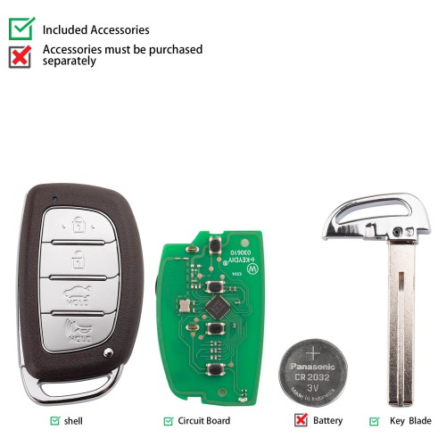 KEYDIY KD ZB33-4 Universal Smart Remote Key 3+1 Buttons for Hyundai Type 5PCS