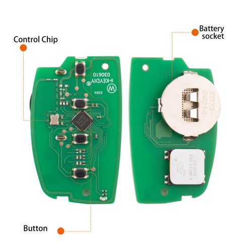 KEYDIY KD ZB33-4 Universal Smart Remote Key 3+1 Buttons for Hyundai Type 5PCS