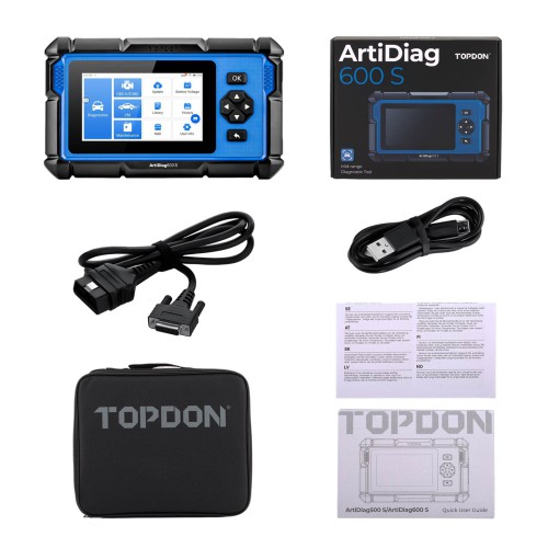 TOPDON Artidiag 600S AD600S 4 Système Diagnostic Scanneur 8 Services de Réinitialisation Mise à jour gratuite à vie