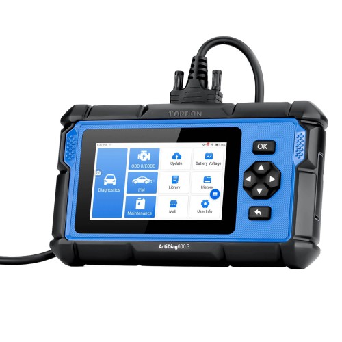 TOPDON Artidiag 600S AD600S 4 Système Diagnostic Scanneur 8 Services de Réinitialisation Mise à jour gratuite à vie
