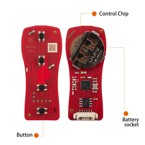 XHORSE XKNI20EN Wired Remote Key 3+1/ 4 Boutons 5PCS