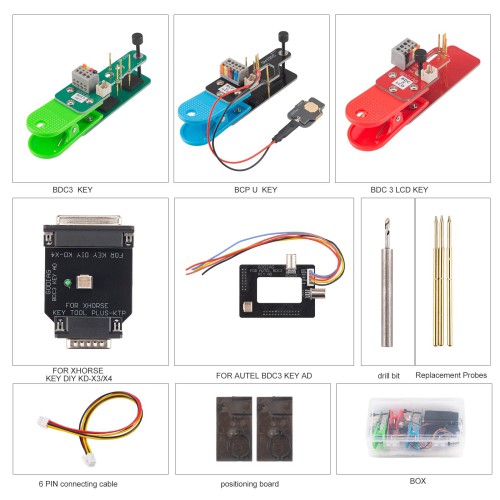 GODIAG BDC3 Adapter Kit Support BDC03 Key, BCP U Key Encrypted, BDC3 LCD Key