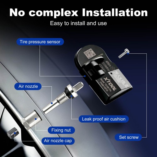 XTOOL TS100 433&315MHz TPMS TP100 Sensor Scan Tire Repair Tools Automotive Accessory Tyre Pressure