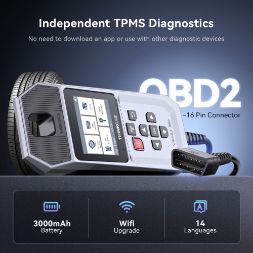THINKCAR VENU 90 TPMS Activation & Diagnostic Appareil Supporte tout 315MHz/433MHz activation des capteurs de pression des pneus