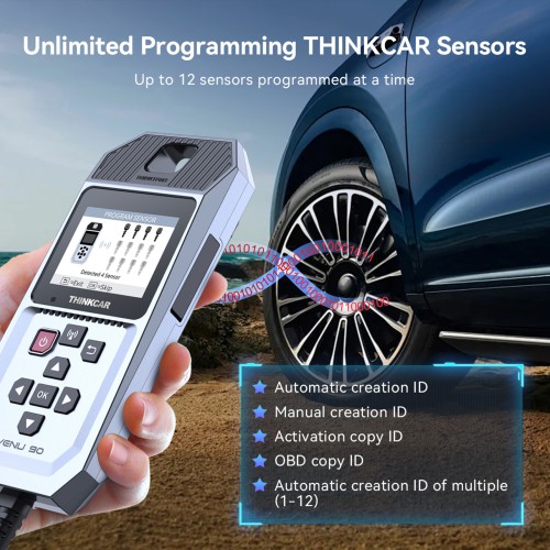 THINKCAR VENU 90 TPMS Activation & Diagnostic Appareil Supporte tout 315MHz/433MHz activation des capteurs de pression des pneus