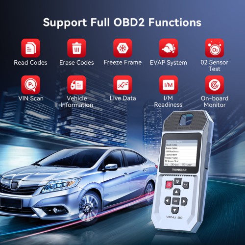 THINKCAR VENU 90 TPMS Activation & Diagnostic Appareil Supporte tout 315MHz/433MHz activation des capteurs de pression des pneus