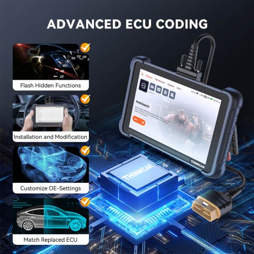THINKCAR THINKSCAN 689 Support 35+ Maintenance Fonctions, CAN-FD & DOIP Protocol, OE-Level Full Système Diagnostic