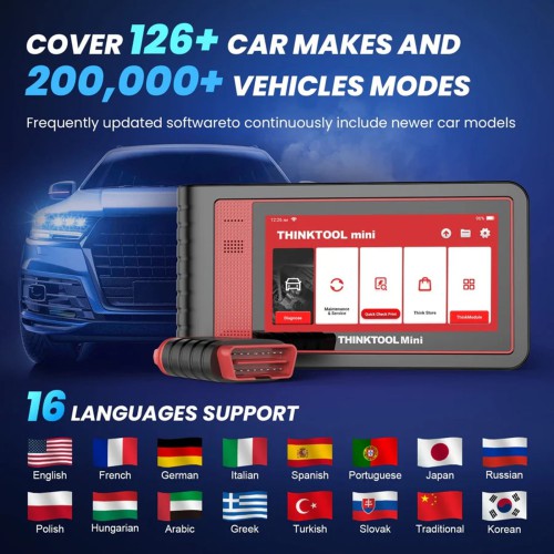 THINKCAR THINKTOOL MINI2 Multi Langues Support CAN-FD Protocol 28 Services de Maintenance