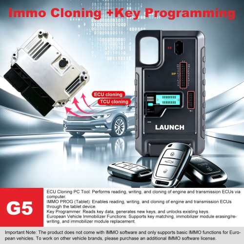 LAUNCH X-431 PROG5 IMMO Programmeur 3-in-1 IMMO Device Pour Véhicules Européens
