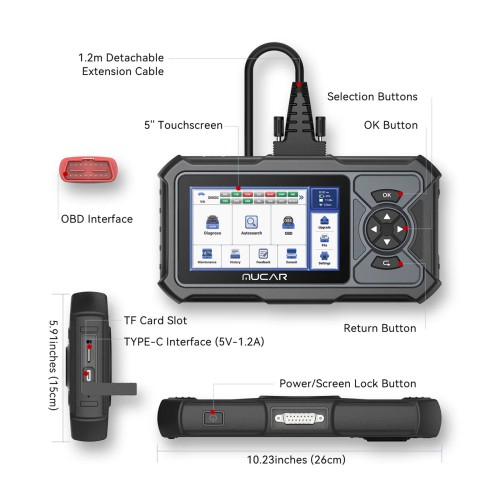 THINKCAR MUCAR CDE900 LITE Full Système Diagnostic Scanneur