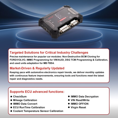 OBDSTAR ECU MASTER Configuration A (Passenger Car TCM ECI Body/Chassis/Other EV BMS/VCU /Other)