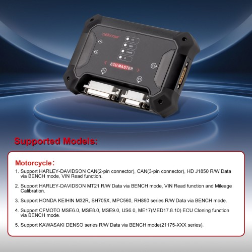OBDSTAR ECU MASTER Configuration B Motorcycle ECM