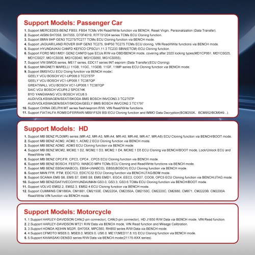 OBDSTAR ECU MASTER Full Configuration: ABCD, Support Passenger Car/ HD/ Motorcycle, Collision Repair