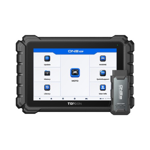 TOPDON ONE Moto Diagnostic Scanneur pour Motorcycles, ATVs et Marine Véhicules Multi Langues 2 Ans Mise à Jour