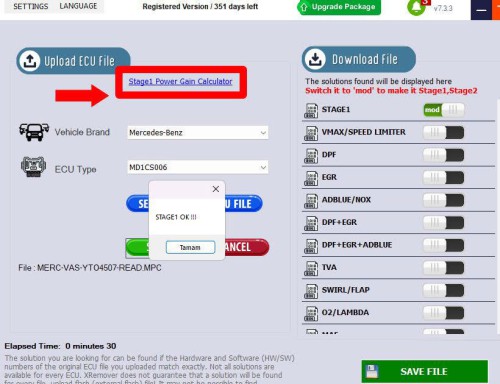 XRemover AI Chip Tuning 1 Mois Logiciel Licence 5 Files Par Jour Supporte Stage1